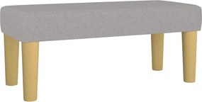 vidaXL Κρεβάτι Boxspring με Στρώμα Ανοιχτό Γκρι 120x190 εκ. Υφασμάτινο