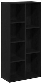 vidaXL Βιβλιοθήκη Μαύρη δρυς 50 x 25 x 105 εκ. Επεξεργασμένο ξύλο