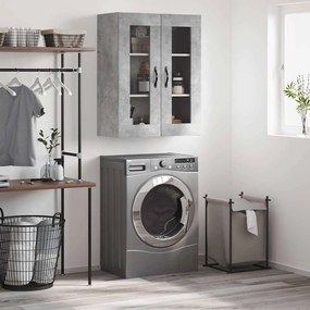 vidaXL Ντουλάπι Επιτοίχιο Γκρι Σκυροδεμ. 69,5x34x90 εκ. Επεξεργ. Ξύλο