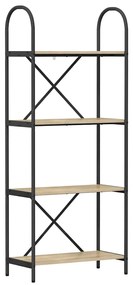 vidaXL Ράφι Βιβλίων Sonoma Δρυς 60 x 30 x 146 εκ Επεξεργασμένο ξύλο