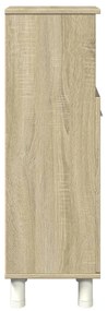 vidaXL Ντουλάπι Μπάνιου Sonoma Δρυς 30,5x30x95 εκ. Επεξεργασμένο Ξύλο