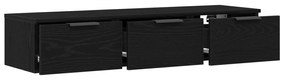 vidaXL Μαύρος Ξύλινος Τοίχος Ντουλάπι 102x30x20 εκ Κατασκευασμένο από Επεξεργασμένο Ξύλο