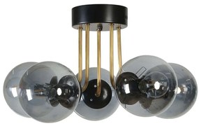 Φωτιστικό Οροφής - Πλαφονιέρα Pablo 846STL5197 Φ45x30cm 5xE27 40W Black Opviq