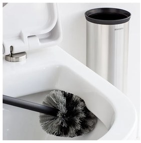 Βούρτσα τουαλέτας Brabantia Profile 90300284, 43 cm, Πλήρως επικαλυμμένη βούρτσα, Επιτοίχια τοποθέτηση, Inox