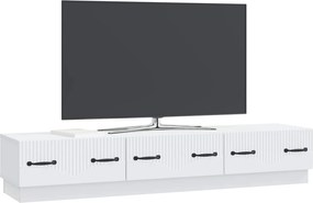 vidaXL Ντουλάπι TV Λευκό 147 x 34,5 x 27 εκ Επεξεργασμένο Ξύλο