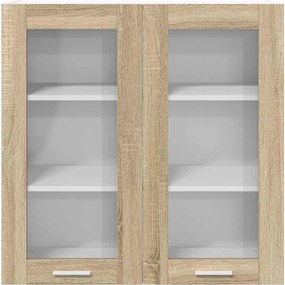 vidaXL Κρεμαστό ντουλάπι με αποθήκευση Δρύς Sonoma 80 x 31 x 80 εκ.