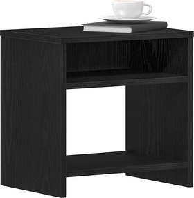 vidaXL Κομοδίνα 2 τεμ. Μαύρη Δρυς 40x30x40 εκ. από Τεχνητό Ξύλο