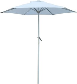 ΟΜΠΡΕΛΑ Αλουμινίου Χωρίς Flaps Σκελετός Άσπρο, Ύφασμα Άσπρο   1τμχ