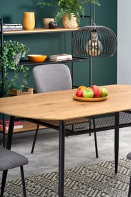 JACKSON table, color: top - golden oak, legs - black DIOMMI V-CH-JACKSON-ST