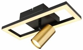 Απλίκα Φωτιστικό Τοίχου Σποτ 1xGU10 LED 5W Μαύρο-Χρυσό Marrie 57032-1 Globo Lighting-57032-1-Μαύρο-Χρυσό 57032-1