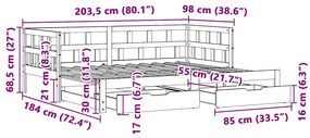 ΚΑΝΑΠΕΣ ΚΡΕΒΑΤΙ ΣΥΡΟΜΕΝΟΣ ΧΩΡΙΣ ΣΤΡΩΜΑ 90X200 ΕΚ. &amp; ΣΥΡΤΑΡΙΑ 3302202