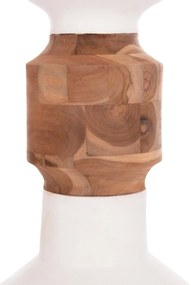 ΔΙΑΚΟΣΜΗΤΙΚΟ ΒΑΖΟ ΔΑΠΕΔΟΥ NEBULA HM4661.02 FIBER CEMENT ΛΕΥΚΟ--ΞΥΛΟ ΤΕΑΚ Φ60x115Υεκ.