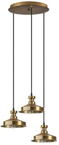 Φωτιστικό Οροφής Berceste 521SHN3264 Φ42x109cm 3xE27 40W Gold Opviq