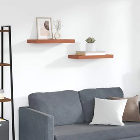 vidaXL Ράφι Τοίχου 2 pcs Κόκκινο 50 x 23 x 4 εκ. Επεξεργασμένο ξύλο