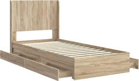 vidaXL Καλάθι με αποθήκη και κεφαλάρι Sonoma Δρυς 100 x 200 cm