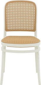 Καρέκλα Nereus pakoworld pp φυσικό-λευκό 45x43x84εκ