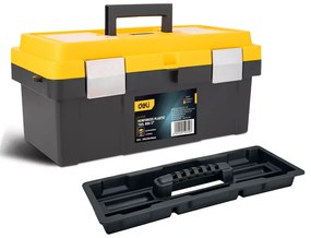 DELI εργαλειοθήκη DL-TC270, πλαστική, 40x21x19cm, μαύρη