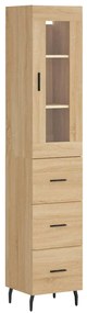 vidaXL Μπουφές Sonoma δρυς 34,5 x 34 x 180 εκ. από Επεξεργασμένο Ξύλο