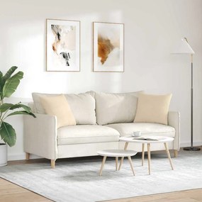 vidaXL Μαξιλάρι Καναπέ 2 pcs Κρεμ 45 x 45 cm ύφασμα