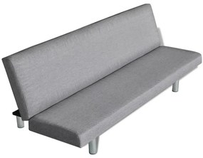 Καναπές - Κρεβάτι Ανοιχτό Γκρι από Πολυεστέρα - Γκρι