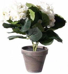Τεχνητό Φυτό Ορτανσία 8190-6 35x35x40cm White Supergreens Πολυέστερ