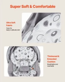 VEVOR Baby Swing for Infants 3 Speeds 3 Seat Positions Remote Control Bluetooth