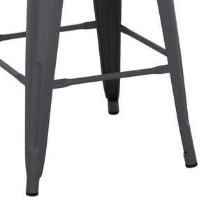 ΣΚΑΜΠΟ ΜΕΣΑΙΟΥ ΥΨΟΥΣ ΜΕΤΑΛΛΙΚΟ MELITA-PRO HM8573.50 ΓΚΡΙ 43x43x67Υεκ. (1 Τεμμάχια)
