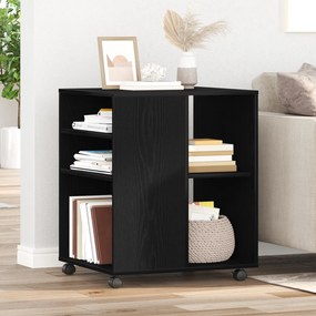 vidaXL Κάβα Αποθήκευσης Μαύρη Βελανιδιά 60x53x72,5 εκ Επεξεργασμένο Ξύλο