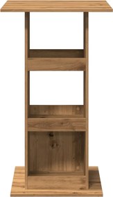 vidaXL Τραπέζι Μπαρ με Ράφια Αρτισιανή Δρυς 60x60x102εκ. Επεξεργ. Ξύλο