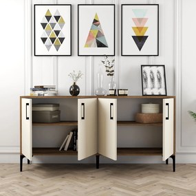 Stewehome Ξύλινος Μπουφές Μοντέρνος 160x35x78 cm