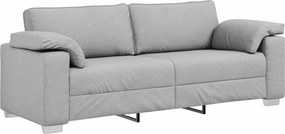 vidaXL 3-Θέσιος καναπές Σκίουρος Γκρί 220 cm ύφασμα