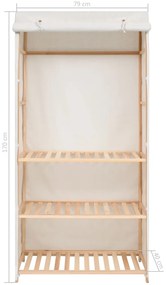 vidaXL Ντουλάπα Ρούχων με 3 Ράφια 79 x 40 x 170 εκ.