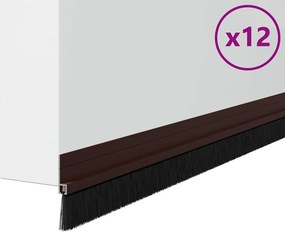 vidaXL Αυτοκόλλητες σφραγίδες πόρτας 12 pcs Καφέ 100 cm