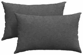 vidaXL Μαξιλάρι Καναπέ 2 pcs Σκούρο Γκρι 50 x 30 cm