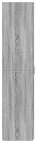 vidaXL Ντουλάπι Γκρι Sonoma 50x42,5x185 εκ. από Επεξεργασμένο Ξύλο