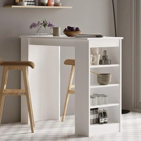 Table Bar Riff white 120x51.5x101.5cm 120x51.6x101.8 εκ.