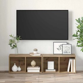 vidaXL Σετ επίπλου τηλεόρασης 2 pcs Artisan Oak Επεξεργασμένο Ξύλο