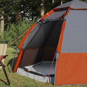 vidaXL 4 ατόμων Γκρι και Πορτοκαλί 185T Πολυεστέρας