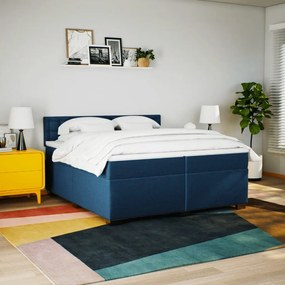 ΚΡΕΒΑΤΙ BOXSPRING ΜΕ ΣΤΡΩΜΑ ΜΠΛΕ 200X200 ΕΚ. ΥΦΑΣΜΑΤΙΝΟ 3286015