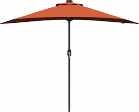 vidaXL Ομπρέλα Κήπου Τερακότα 294 x 150 x 223 εκ