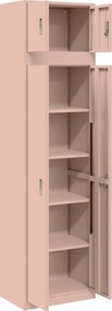 vidaXL Ντουλάπι αποθήκευσης 2 τμχ. Ροζ 60 x 40 x 220 εκ Ατσάλι