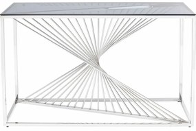 Kονσόλα Laser Μεταλλική Ασημί  120x40x78εκ - Ασημί