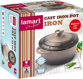 Κατσαρόλα Εμαγιέ 22x9.5cm 2.7lt Lamart IRON LT1301