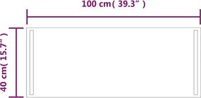 vidaXL Καθρέφτης Μπάνιου με LED 100x40 εκ.