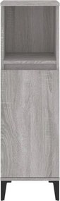 vidaXL Ντουλάπι Μπάνιου Γκρι Sonoma 30x30x100 εκ. Επεξεργασμένο Ξύλο
