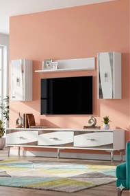 Stewehome Σετ μοντέρνας σύνθεσης τηλεόρασης με ράφι 180x30x41 cm