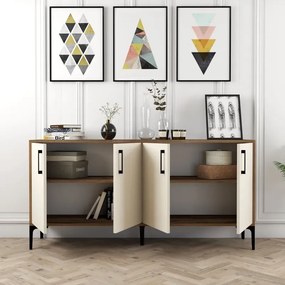 Stewehome Ξύλινος Μπουφές Μοντέρνος 160x35x78 cm