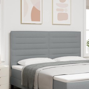 vidaXL LED Κεφαλάρι Σχεδιασμού Γραμμών Ανοιχτό Γκρι 90 εκ Ύφασμα