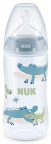 Μπιμπερό Σιλικόνης First Choice Plus 10741940 Temperature Control 300ml 6-18 Μηνών Light Blue Nuk 300ml Polypropylene