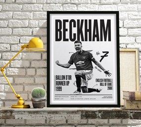 Πόστερ &amp; Κάδρο David Beckham SC018 40x50cm Μαύρο Ξύλινο Κάδρο (με πόστερ)